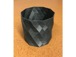 low poly matita supporto di tazza office titolare penna il vaso 3d print model - Mito3D