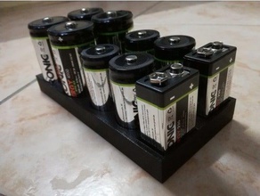 porta batterie batteria stazione l'elettronica 3d print model - Mito3D