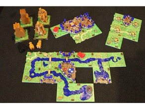 rifraf 3d carcassonne expansion 6 count king & robber toys games boardgame 3d print model - Mito3D