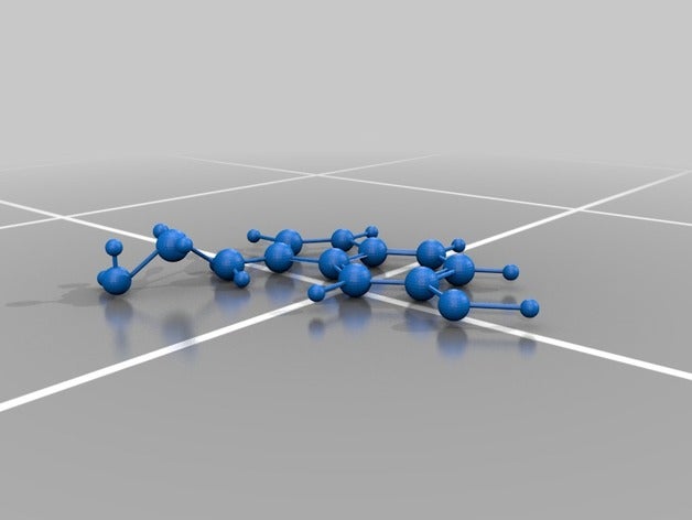 serotonin molekülü öğrenme kimya mutluluk molekül 3D print model - Mito3D