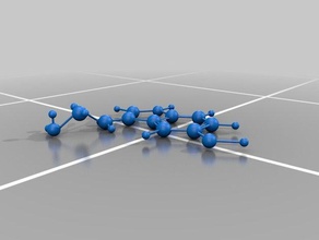 la serotonina molécula de aprendizaje química felicidad 3d print model - Mito3D