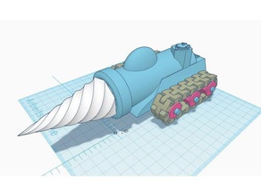 broca do tanque veículos remix 3d print model - Mito3D