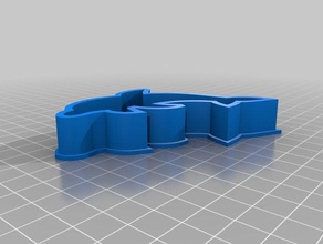 dolphin cortador de cookie cozinha e sala jantar 3d print model - Mito3D