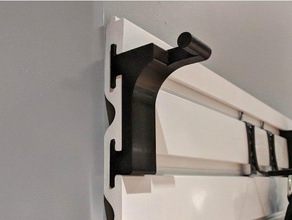 parallel hook gladiator geartrack wall mount system organization garageworks garage gym hooks mounts hanger 3d print model - Mito3D