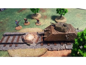 ww2 wwii german armored railcar artilleriewagen vehicles 28mm bolt action wargaming 3d print model - Mito3D