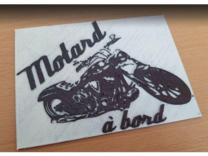 motard bord gadgets moto Motorrad pancarte Aufkleber 3d print model - Mito3D