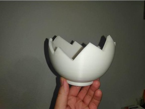 egg-shaped bowl kitchen & dining easter egg 3d print model - Mito3D