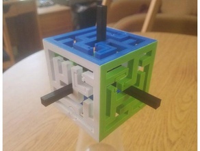 oskar ' s cube Rätsel deventer Labyrinth einfach drucken vollständig bedruckbar Labyrinth-Würfel puzzle oskarvandeventer Spielzeug - 3d print model - Mito3D