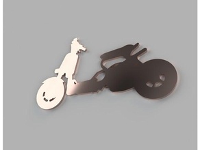 honda ruckus zoomer badge cutout sculptures car moped scooter 3d print model - Mito3D