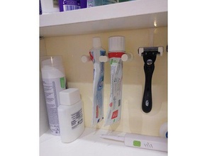 dentifricio supporto a parete bagno il accessori per titolare 3d print model - Mito3D