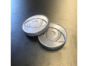 silver coin - path exile coins & badges 3d print model - Mito3D