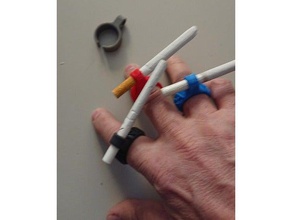 finger cigarette holder gadgets ring 3d print model - Mito3D