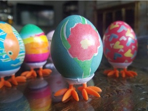 Paskalya yumurta - tavuk' ayaklı stand dekor görüntüleyin tutucu standı 3d print model - Mito3D