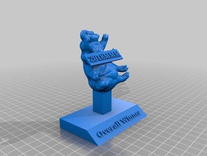 tardígrado troféu de março mamíferos loucura aprendizagem 3d print model - Mito3D