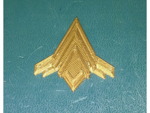 battlestar galactica pilot wings insignia costume badge bsg cosplay accessory franklin pin starbuck 3D print model - Mito3D