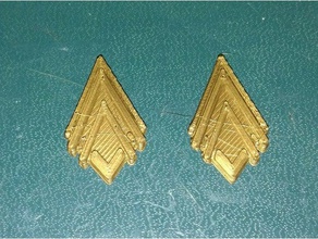 battlestar galactica captain rank insignia costume bsg cosplay accessory frankenstein pin starbuck 3d print model - Mito3D