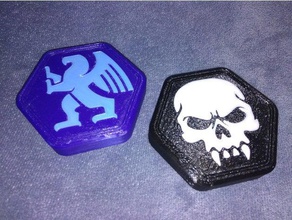 hexagonal dice box lid collection dnd magnet tabletop 3d print model - Mito3D