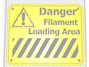 filament warning sign 3d printer accessories danger filament sign warning