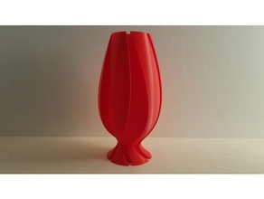 wave carved torpedo vase decor art spiralized spiral mode printing vases vaso spirale 3d print model - Mito3D