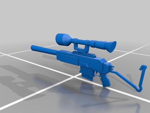 fortnite semi auto sniper models weapon battle royal gun rifle semiauto 3D print model - Mito3D