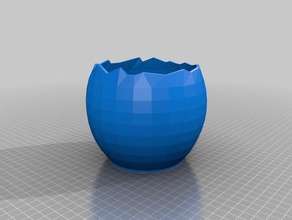 il guscio d'uovo vaso rotto arredamento uovo di fiori 3d print model - Mito3D