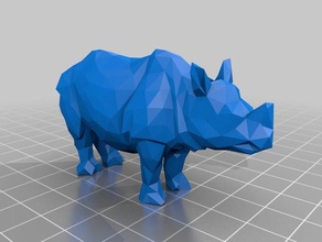 rhino geometrische Kunst 3d print model - Mito3D