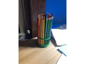 spinning colored pencil holder art 3d print model - Mito3D