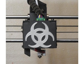 biohazard symbol carriage anycubic i3 mega 3d printer accessories 3d print model - Mito3D