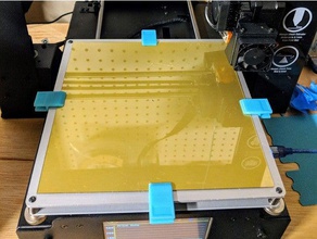 calor cama clipe copo de vidro Impressora 3d acessórios peças pei imprimir a wanhao duplicador i3 plus 3d print model - Mito3D
