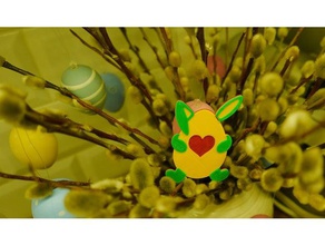Paskalya tavşanı yumurta dekor kulakları easterbunny yumurtası kolay yazdırma 3d print model - Mito3D