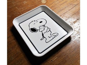 snoopy tray containers 3d print model - Mito3D