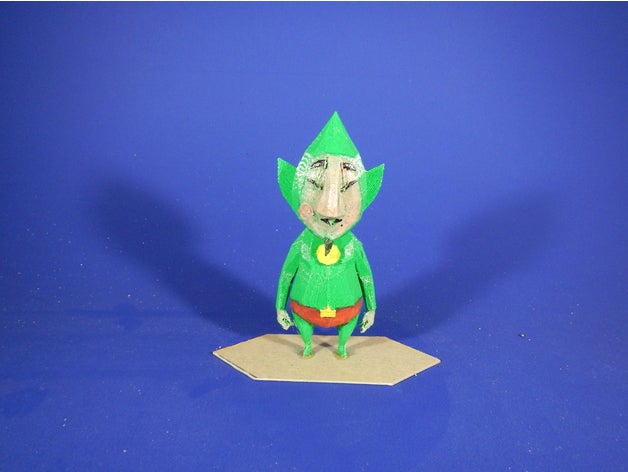 tingle waker sürüm rüzgar video oyunları peri harika bir deniz yeşil onların hyrule ada kooloo-limpah loz büyük dudaklar, küçük dudaklar maske haritalar termina efsane zelda tloz mm ww 3D print model - Mito3D