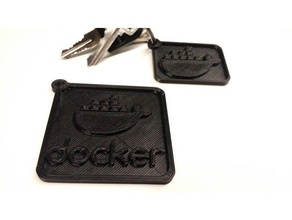 docker keychain 2 models keychains key chain 3d print model - Mito3D