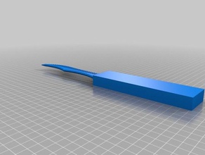 butterfly knife comb handle 3d print model - Mito3D
