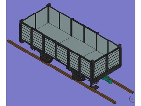 escala de tren vagón - vag n iim gm 45mm 1 225 vehículos ferrocarril g-wagon g modelisme ferroviaire modellbahn modelleisenbahn modelo los trenes del vía estrecha a través la el 3d print model - Mito3D