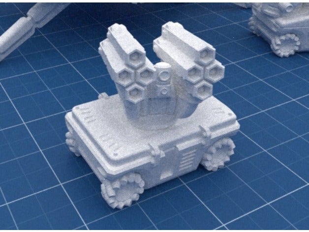 omnibot missile sentinella giochi 28mm 32mm dropship infinito gioco mecanum ruota miniature necromunda robot 3D print model - Mito3D