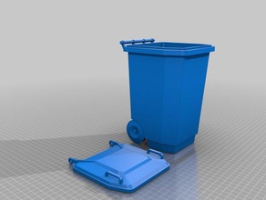 aussy wheely bin 3d printing wheelie bins 3d print model - Mito3D