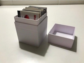 business card box di stoccaggio office biglietto da visita case holder 3d print model - Mito3D