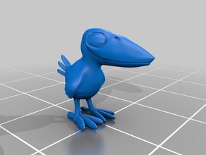 ophie raven animais pássaro quadrinhos 3d print model - Mito3D