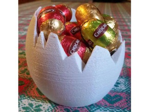 uovo rotto ev Paskalya yumurtası yumurta kap pasquale 3d print model - Mito3D