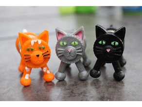 corcho kitty las esculturas cat gatito upcycling vino con el 3d print model - Mito3D