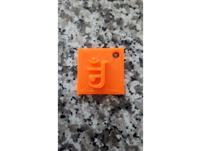 jain om keychain square back 3d printing aum jainism religious 3d print model - Mito3D