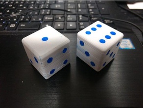 biased dice dices probability statistics 3d print model - Mito3D