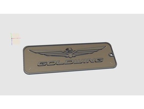 goldwing logo-clés pièces et badges 3d print model - Mito3D