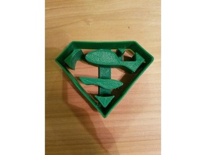 superman cookie cutter food & drink 3d print model - Mito3D