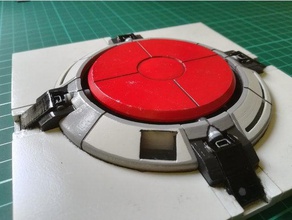 portal 2 küp düğmesi binalar ve yapılar aksiyon figürü düğme video oyunu 3d print model - Mito3D