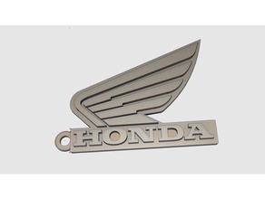 moto honda logo-clés pièces et badges 3d print model - Mito3D