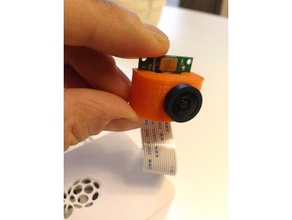 pi camera zoom support 10mm same ipcam 3d print model - Mito3D