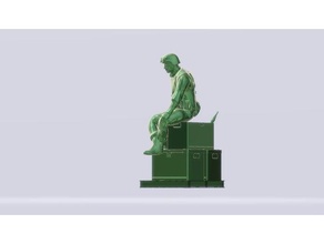 sitting soldier bad company 2 sculptures 3d print model - Mito3D