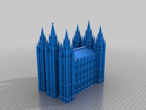 salt lake city Tapınağı binalar ve yapılar mormon tapınak 3d print model - Mito3D